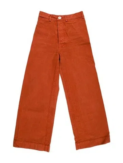 Pre-owned Jesse Kamm Wide Leg Pants In Orange