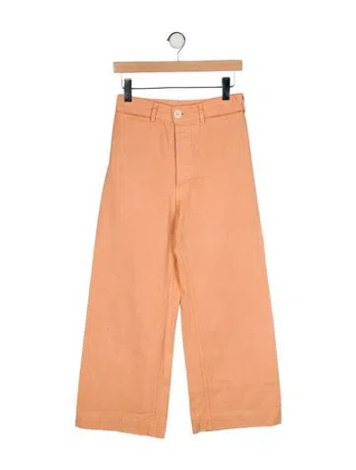 Pre-owned Jesse Kamm Wide Leg Pants In Orange