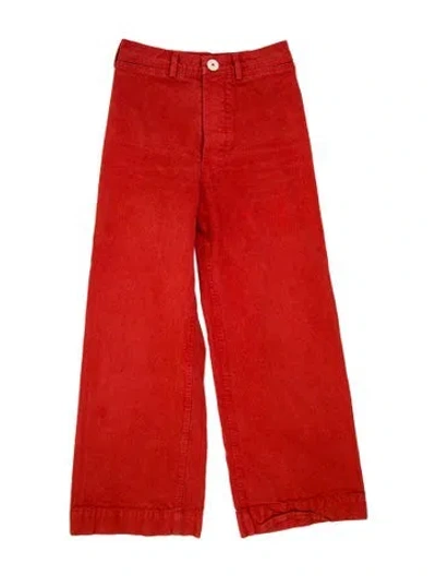 Pre-owned Jesse Kamm Wide Leg Pants In Orange