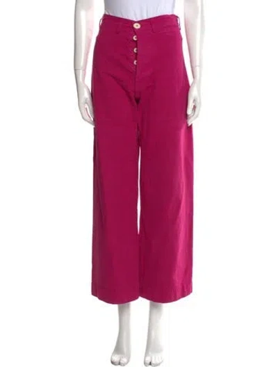 Pre-owned Jesse Kamm Wide Leg Pants In Pink