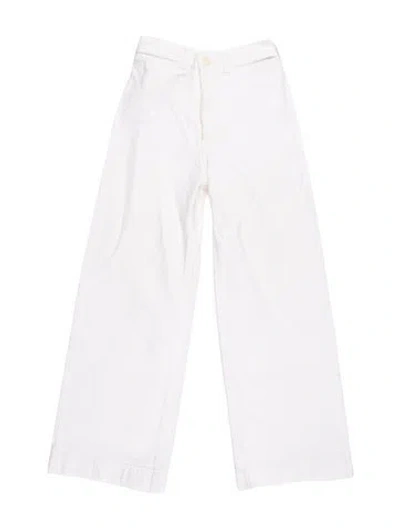 Pre-owned Jesse Kamm Wide Leg Pants In White