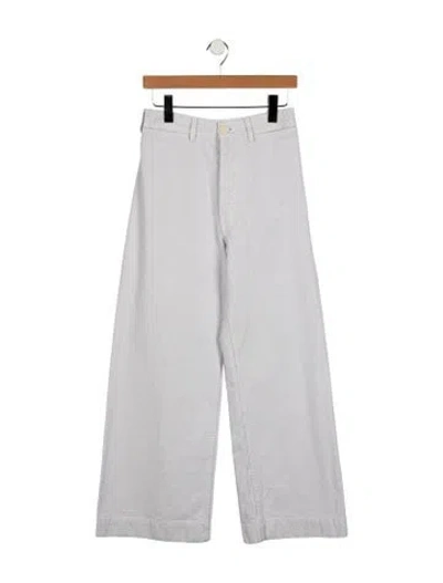 Pre-owned Jesse Kamm Wide Leg Pants In White