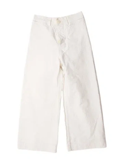 Pre-owned Jesse Kamm Wide Leg Pants In White