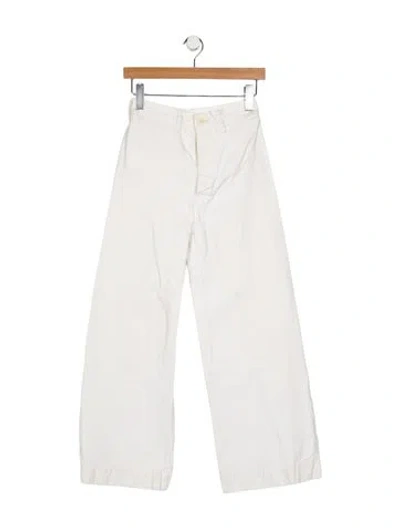 Pre-owned Jesse Kamm Wide Leg Pants In White