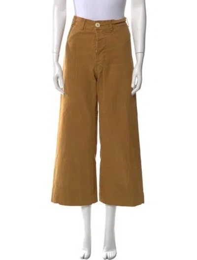 Pre-owned Jesse Kamm Wide Leg Pants In Yellow