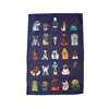 Jessica Anderton Designs Blue Dogs Cotton Tea Towels - Navy In Blue