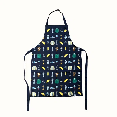 Jessica Anderton Designs Blue Golf Cotton Apron - Navy