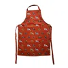 Jessica Anderton Designs Red Dressage & Racehorses Cotton Aprons - Burnt Orange In Red