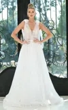 Jessica Angel 10007 Long Bridal Glitter Wedding A Line Dress In White