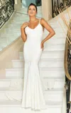 Jessica Angel 10010 Bridal Long Simple Wedding Dress In White
