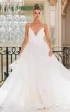 Jessica Angel 10011 Long Bridal Ball Gown A Line Wedding Dress In White