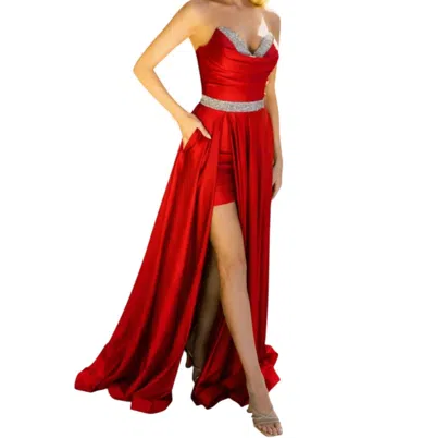 Jessica Angel 2 Piece Gown In Red