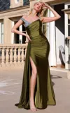 Jessica Angel 2404 Beaded Formal Long Slit Prom Dress In Green