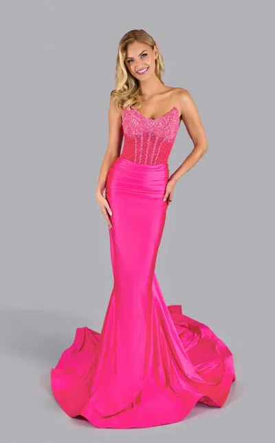 Jessica Angel 2620 Mermaid Prom Long Formal Evening Dress In Pink