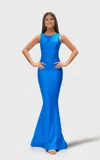 Jessica Angel 2653 Fitted Prom Long Formal Evening Dress In Blue