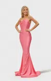 Jessica Angel 2680 Mermaid Fit Long Formal Dress In Pink