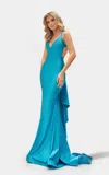 Jessica Angel 2708 Mermaid Fit Long Formal Prom Dress In Blue