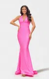 Jessica Angel 2710 Long Formal Mermaid Fit Prom Dress In Pink