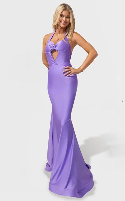 Jessica Angel 2728 Fitted Formal Long Prom Dress In Purple