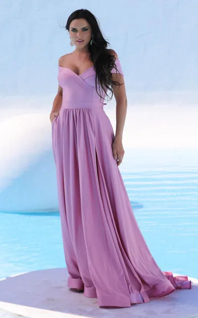 Jessica Angel 332 A Line Long Evening Formal Pocket Prom Dress In Pink