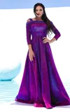 Jessica Angel 392 Long Formal A Line Prom Evening Dress In Purple