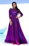 Jessica Angel 392 Long Formal A Line Prom Evening Dress In Purple
