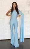 Jessica Angel 432 Long Fitted Formal Jumpsuit In Blue