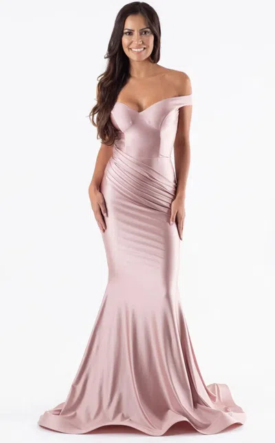 Jessica Angel 581 Prom Long Mermaid Formal Evening Dress In Pink