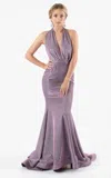 Jessica Angel 700 Long Mermaid Formal Glitter Prom Dress In Pink