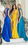 Jessica Angel 779 Formal Long Slit Fitted Prom Dress In Multi