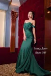 Jessica Angel 787 Long Formal Mermaid Fit Prom Dress In Green