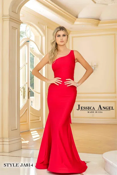 Jessica Angel 814 Long Formal Prom Mermaid Dress In Red