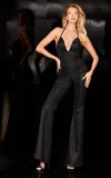 Jessica Angel 847 Fitted Long Formal Jumpsuit In Black