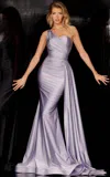 Jessica Angel 939 Mermaid Fit Formal Long Prom Dress In Purple