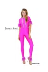 Jessica Angel Formal Fitted Jumpsuit 917 In Pink