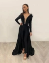 Jessica Angel Long Sleeve Formal Jumpsuit 864 In Black