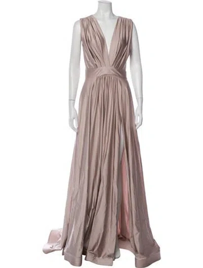 Pre-owned Jessica Angel Nylon Long Dress In Pink