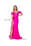 Jessica Angel Off Shoulder Long Formal Dress 843 In Pink