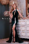 Jessica Angel Prom Long Formal Velvet Dress 850 In Green