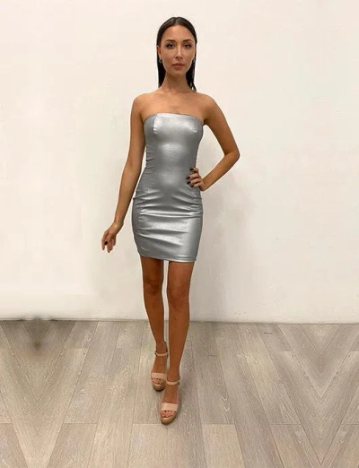 Jessica Angel Short Cocktail Fitted Dress 871 In Gray