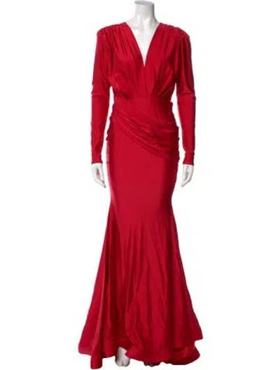Pre-owned Jessica Angel Vintage Long Dress In Red
