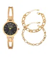 Jessica Carlyle Women's Gold Tone Metal Alloy Analog Watch, 33mm In Gold Tone