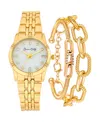 Jessica Carlyle Women's Gold Tone Metal Alloy Analog Watch, 33mm In Gold Tone