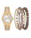 Jessica Carlyle Women's Matte Beige Silicone Strap Analog Watch, 35mm In Matte Beige