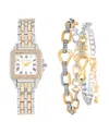 Jessica Carlyle Women's Quartz Two-tone Alloy Watch, 26mm In Two-tone
