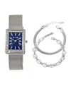 Jessica Carlyle Women's Silver Tone Metal Alloy Analog Watch, 23mm In Silver Tone