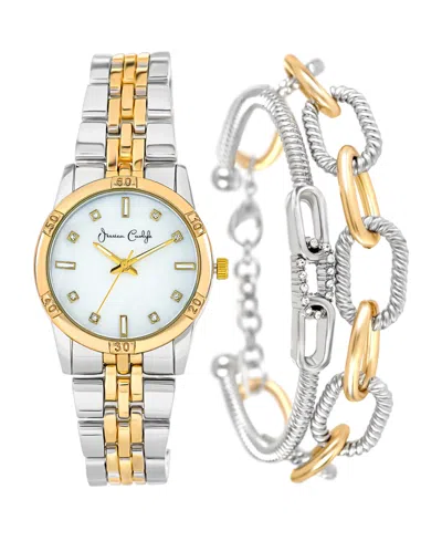 Jessica Carlyle Women's Two Tone Metal Alloy Analog Watch, 33mm In Gold,silver Tone