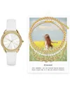 Jessica Carlyle Women's White Strap Watch 35mm Gift Set In White