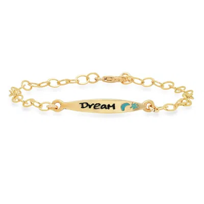 Jessica Elliot Vermeil Colorful Words Enamel Bracelet - Dream In Plated Sterling In Multi