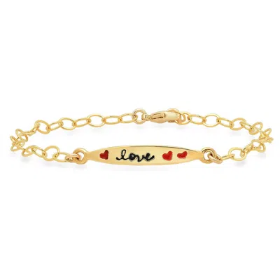Jessica Elliot Vermeil Colorful Words Enamel Bracelet - Love In Plated Sterling In Gold